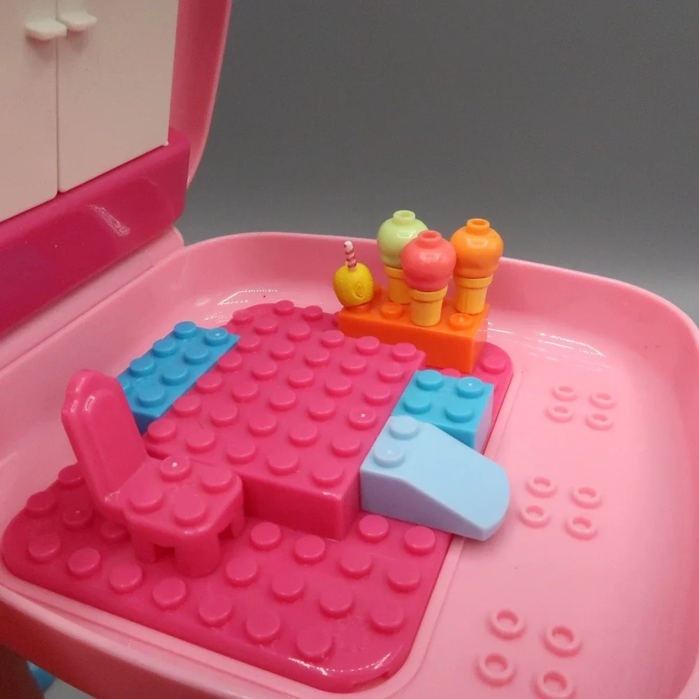 Mega Bloks Hello Kitty Ice Cream Parlor in Travel Case 2012 Sanrio